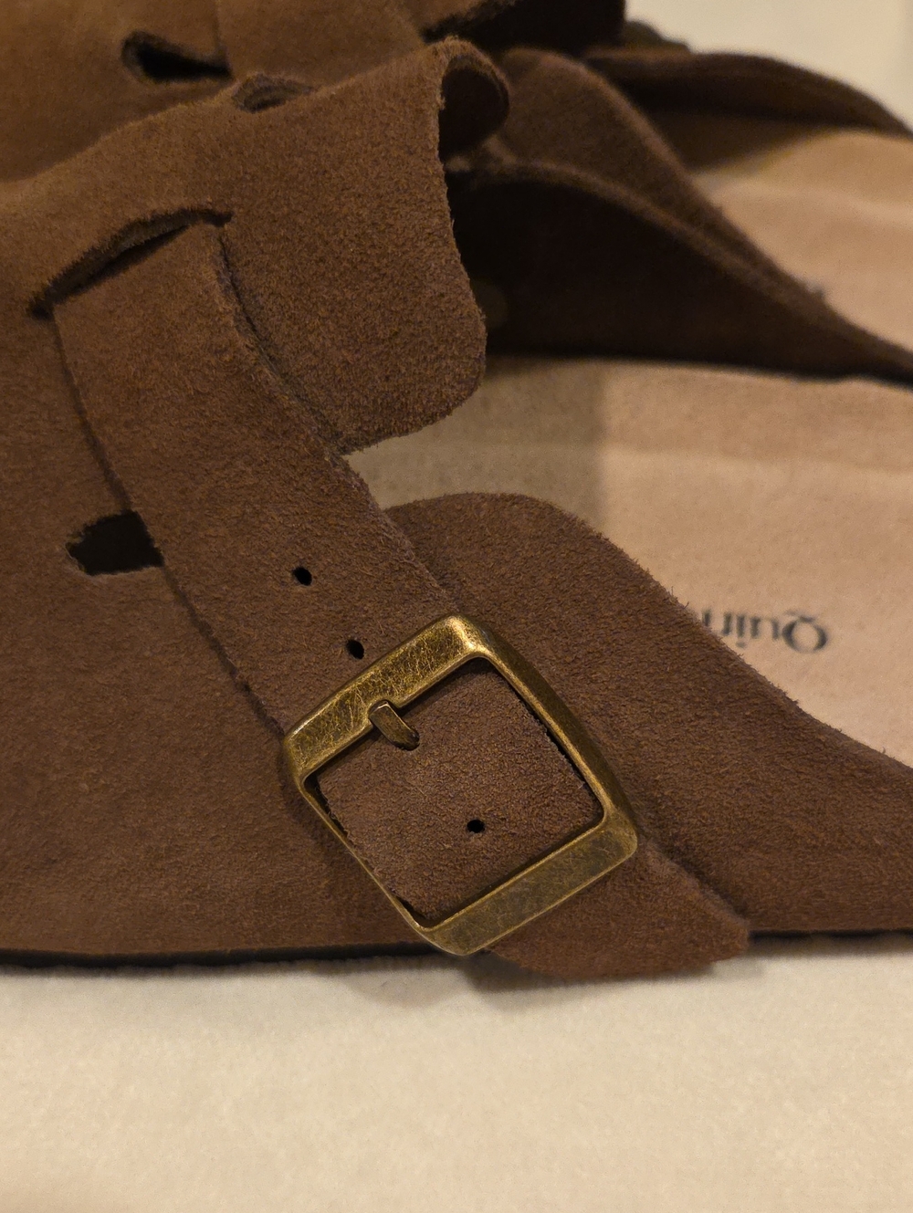 Quince Water Repellent Suede Clog Mule In Cafe - Picture 3 of 6